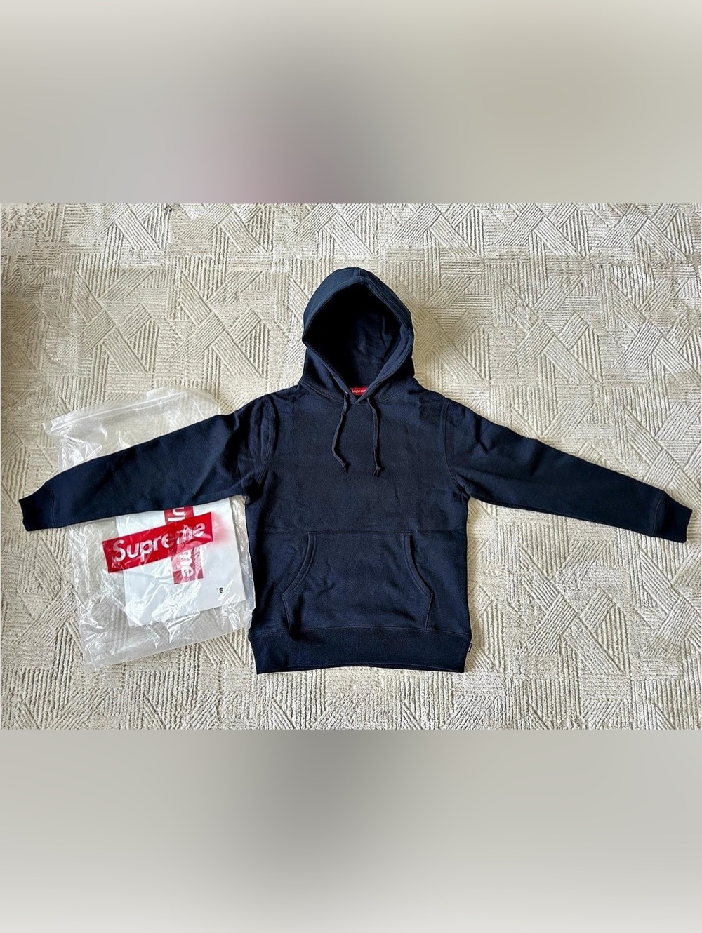 Supreme Big Logo Hooded Sweatshirt Black Pullover Hoodie